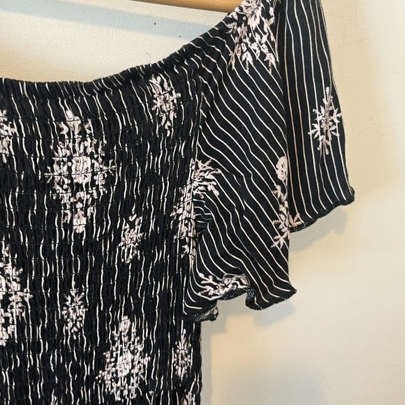 MAURICES | Women's Off The Shoulder Dress Black White Size Medium - Picture 5 of 9